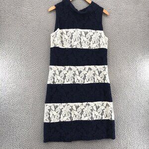 ANTONIO MELANI Navy and Cream Lace Dress